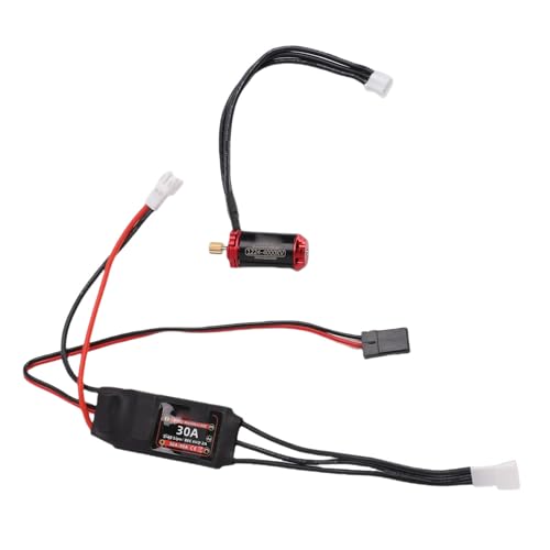 SUNGOOYUE RC Car Brushless Motor, 4000KV 30A Aluminum Alloy Motor ESC Set for SCX24 RC Car Upgrades Speed Control