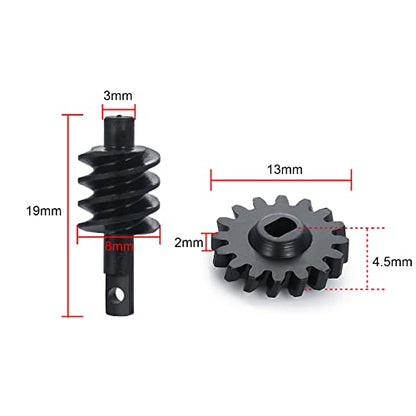 Axle Gear Overdrive Worm Differential 13T 14T/12T 18T/13T 16T Steel Gear for AX24 Axial SCX24 C10 JLU Gladiator Bronco 1/24 RC Crawler Car Upgrade Parts (13T 16T) - size: 13T 16T