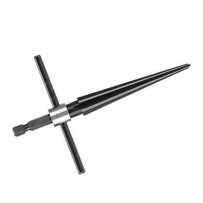 Dioche 3 Degree Reamer Bridge Pin Hole Handheld T Shape Tapered Hex Reamer - Lightweight Carbon Steel Tool for Easy Taper Holes & Screw Sinking, Compact & Removable Handle
