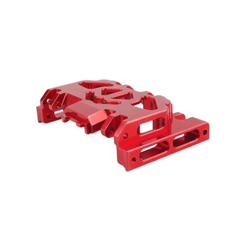 Aluminum Alloy TRX4 Gearbox Mount Base Chassis Skid Plate for 1/10 RC Crawler TRX-4 Defender Bronco Blazer G500 Upgrade (Red)