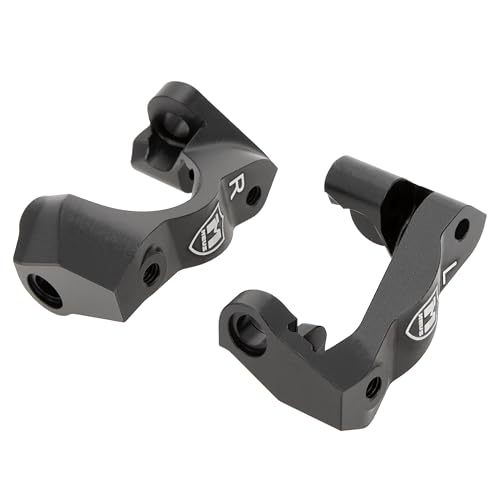 MEUS Racing Aluminum Steering Knuckles C-Hub Stub Axle Carrier Kit for Traxxas 1/16 Mini Maxx Upgrade Parts #10736,10752 (Black) - color: Black