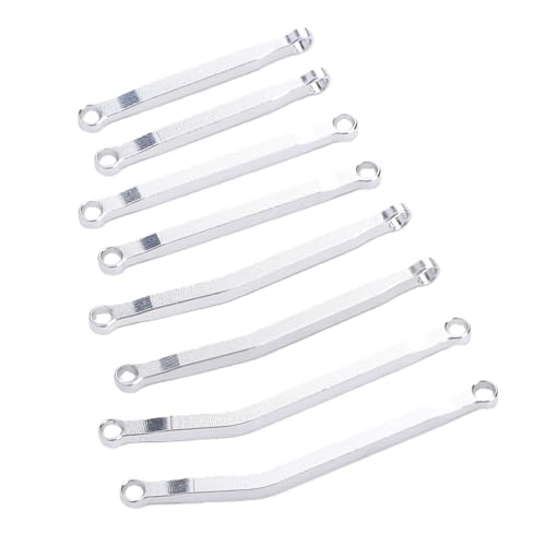 High Clearance Chassis Links Set, Aluminum Alloy RC Crawler Chassis Steering Links Set with Polished Finish, Linkage Upgrade Part for 1/10 RC Crawler Trail Rock Use
