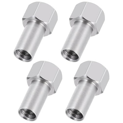 Stainless Steel M2.5 Extended Wheel Nuts 5mm Upgrade for 1/18th TRX4M Defender Bronco K10 High Trail F150 RC Crawler Car Parts - style: 5mm
