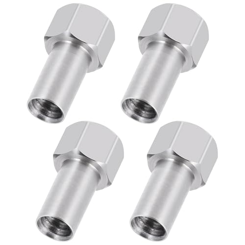 Stainless Steel M2.5 Extended Wheel Nuts 5mm Upgrade for 1/18th TRX4M Defender Bronco K10 High Trail F150 RC Crawler Car Parts - style: 5mm