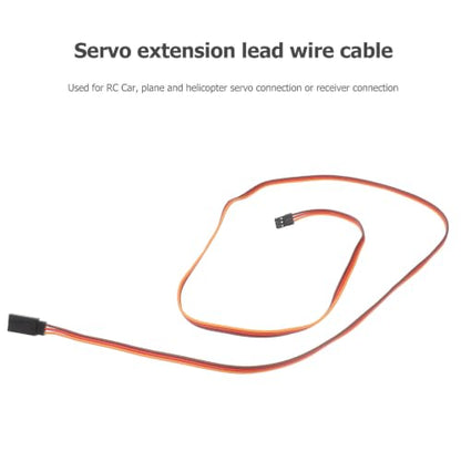 MERRYHAPY 10pcs 1m Servo Extension Lead Wire Cables for Futaba Sturdy Hard Plastic and Copper Wire Compatible Receiver Connection and Rc Car for Remote Control