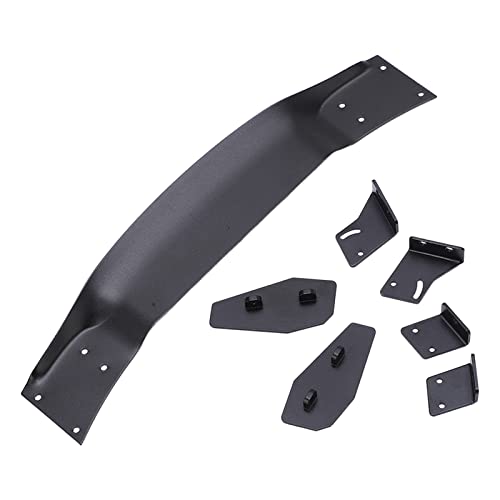 Aluminum Alloy Rear Spoiler Wing for 1/10 RC On Road Racing Drift Car, Universal RC Tail Wing with Bolt - On Design, Powder Coated Black Wing for HSP Kyosho