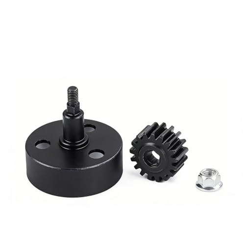 Alloy Clutch Bell and 17T Hardened Steel Pinion Gear Upgrade Set for 1/5 RC Hpi Baja 5B 5T 5SC - Enhanced Nut Fastening