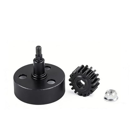Alloy Clutch Bell and 17T Hardened Steel Pinion Gear Upgrade Set for 1/5 RC Hpi Baja 5B 5T 5SC - Enhanced Nut Fastening