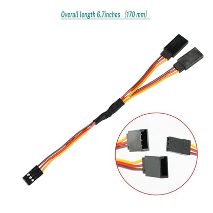 5-Pack RC Connector Cables - On/Off Switch, JST & JR Y Parallel Adapters for Traxxas, Axial Car, Crawler Truck - ESC, Battery, Motor, Fan & Light Compatibility