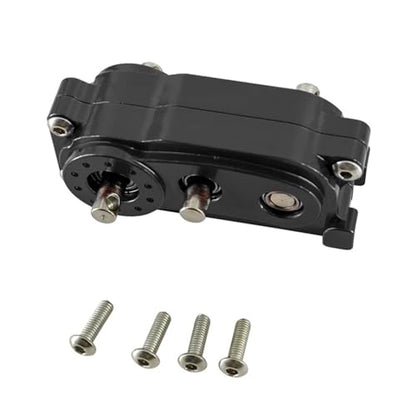 Metal Alloy Chassis Frame Front Gearbox Transfer Case Fit for 1/10 Accessories for Axial Scx10 I Ii 2 Upgrades Parts Rc Crawler(Black) - color: Black