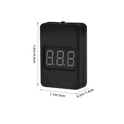 Lithium Battery Capacity Checker with Low Voltage Alarm 1-8s Lipo Battery Voltage Tester Digital LCD Backlight for Rc Model Aircraft