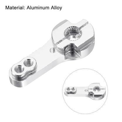 MECCANIXITY 3 Pcs Aluminum Alloy 25T Steering Servo Arm Horn for DIY RC Car/Boat/Airplane Boat Accessories, Silver - color: Silver