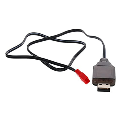 2Pcs JST-2P USB Charging Cable for RC Car 7.2V 250mA Ni-MH Ni-CD Battery,Aicosineg