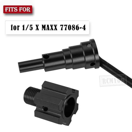 RC Drive Shaft Axles w/Wheel Hex Nuts Upgrades Part for 1/5 X MAXX 77086-4,CVD Driveshaft & 10mm Broaden Wheel Hex Nuts,Black