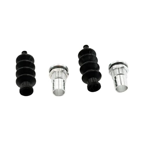 2PCS RC Boat Pushrod Waterproof Rubber Bellow Radio Box Seals Pushrod Linkage Tie Rod Seals with Aluminium Mount Base for RC Boat DIY Model Ship Building Parts (Style 3) - style: Style 3