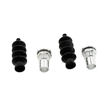 2PCS RC Boat Pushrod Waterproof Rubber Bellow Radio Box Seals Pushrod Linkage Tie Rod Seals with Aluminium Mount Base for RC Boat DIY Model Ship Building Parts (Style 3) - style: Style 3