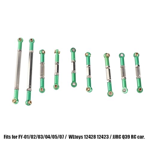 Metal Steering Linkage Rods Set, High Strength Durability Upgrade, RC Parts for FY 01 02 03 04 05 07 12428 12423 Q39 Model Car Truck
