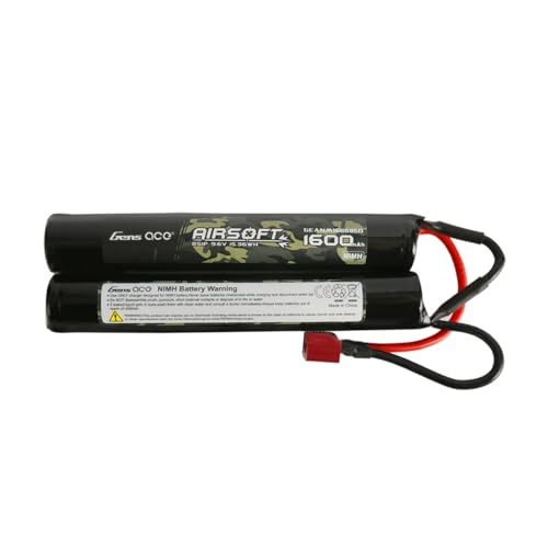 Gens ace 1600mAh 9.6V 8S1P Airsoft Nunchuck-Style NIMH Battery with T Plug
