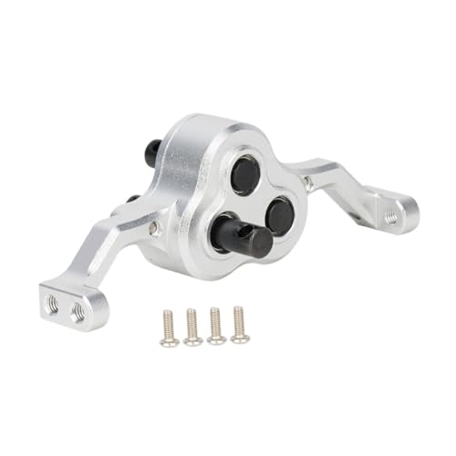 harayaa Model Car Transfer Case RC Rock Aluminum Alloy Car Gearbox Chassis Assembly Adjustable Carrier Bearing Metal Lightweight Crawler Replacement Suitable, Silver - color: Silver