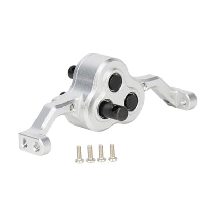 harayaa Model Car Transfer Case RC Rock Aluminum Alloy Car Gearbox Chassis Assembly Adjustable Carrier Bearing Metal Lightweight Crawler Replacement Suitable, Silver - color: Silver