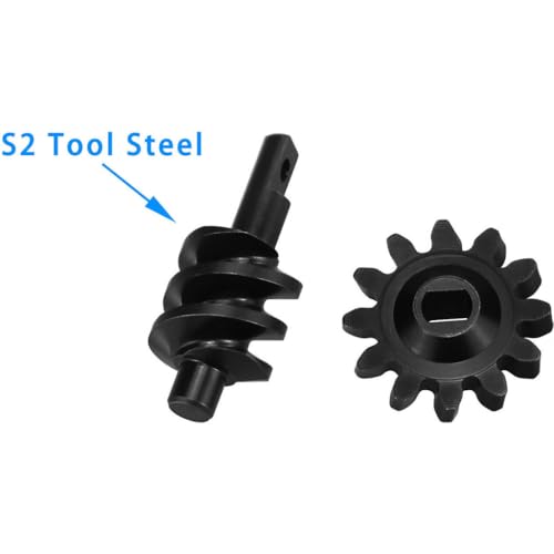 Hot Racing SXTY9212C Steel 2/12T Center Worm Gear Set for SCX30 Crawler - CNC Machined Upgrade Replacement Gearbox Gears