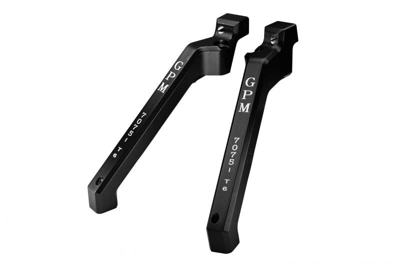 GPM Upgrades Aluminum 7075-T6 Rear Chassis Brace for 1/8 4WD Sledge Monster Truck (95076-4) RC Cars (Black)