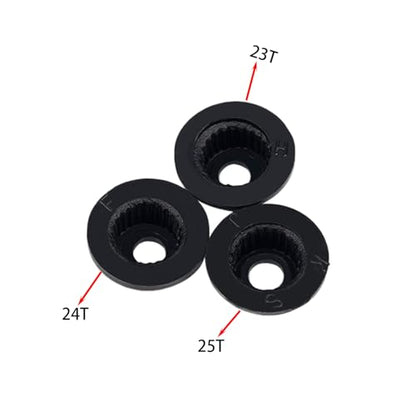 DJX CNC Aluminum Porous Servo Saver 23T/24T/25T (Silver) - color: Silver