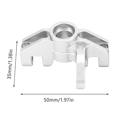 RC Steering Cup, 2pcs Aluminum Alloy Steering Cup Steering Knuckle Upgrade Accessories for LOSI Hammer Rey U4 Rock Racer 1/10 RC Car (Silver) - color: Silver