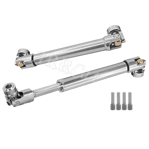 2PCS RC Crawler Drive Shaft for 1/10 SCX10 TRX6 Wraith Red cat Capra GEN8 D90 TF2 RC 4WD,ARRCat Stainless Steel Universal Driveshaft RC Upgrades Part Hop Ups,(112-165 & 138-215 MM) - size: 1pc (112-165mm) & 1pc (138-213mm)