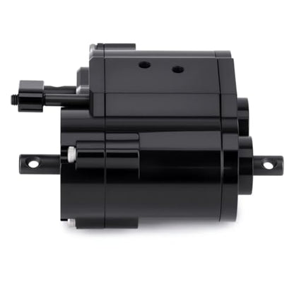 2-Speed Transfer Case Gearbox 48P Dual Speed Transmission 1.8:1/0.7:1 for 1/10 RC Crawler 4WD (Black/Red) (Black) - color: Black