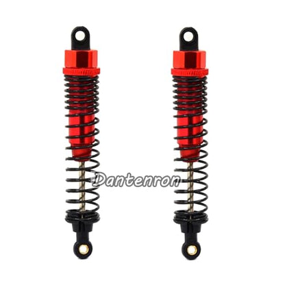 4Pack 1/10 RC Truck Car Adjustable Shock Absorber Damper 108004 Upgrade Parts 108mm Oil 108mm Oil Adjustable Alloy Aluminum Shock For 1:10 HSP 94188 94108 94111 Redcat Volcano (Red) - color: Red