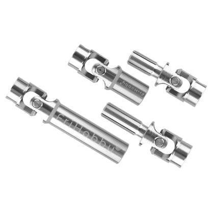 2Pcs FriHobby Stainless Steel RC Drive Shaft Metal Transmission Shaft CVD Compatible with TRX4M Defender Bronco 1/18 Crawler Upgrades Parts (Silver) - color: Silver