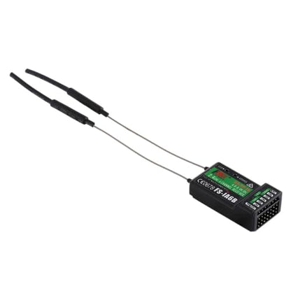 FS-iA6B 6CH 2.4GHz AFHDS 2A Receiver for RC Drone，Fixed-Wing&Car | Dual-antenna diversity, i-BUS/S.BUS/PPM/PWM outputs, 4-8.4V wide voltage, telemetry expandable, works with FS-i6/i6X/GT2E