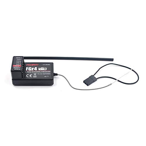 Flysky Noble NB4 Pro Receiver FS-FGR4 Receiver V2 4CH AFHDS3 2.4Ghz for Rc Car, Rc Truck, Rc Crawler and Rc Boat (FS-FGR4 Receiver) - style: FS-FGR4 Receiver