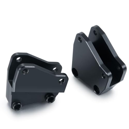 2PCS Aluminum Front Upper Shock Tower Mount for Axial RBX10 Ryft AXI03005 1/10 RC Crawler Car Upgrade Replacement Parts, Black