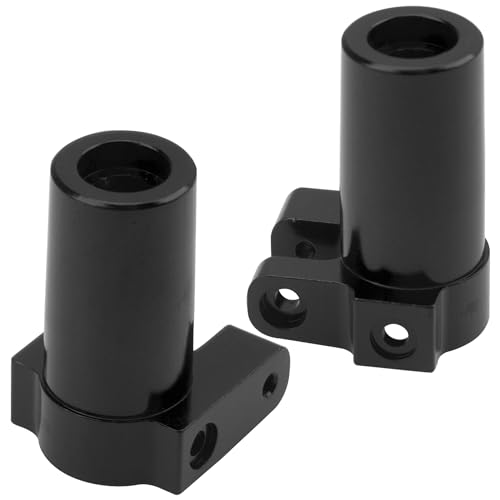 Metal C-Hubs Caster Blocks & Front Steering Blocks & Rear Stub Axle Upgrade Parts Compatible with MN128 MN86s MN86k MN86 G500 1/12 RC Crawler Car (Black) - color: Black