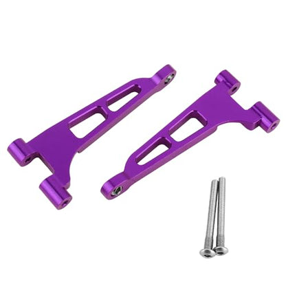 Aluminum Front Rear Swing Arm & Steering Knuckle C-Hub Kit Compatible with 1/14 MJX Hyper Go 14210 14209 H14BM RC Upgrade Parts (Purple) - color: Purple