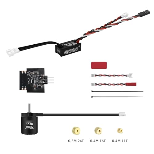 YWBL-WH RC Motor ESC Combo, 50A 2-3S Brushless Power Kit with WiFi Link Adapter for 1/12 1/16 /18/24 RC Crawler Car