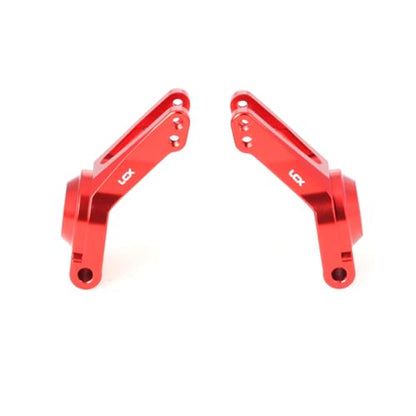 LCX Racing 1/10 RC Crawler Car Rear Hub Set Carriers for RC Truck Arrma Fury Mega, Upgrades Parts Accessories (Red) - color: Red