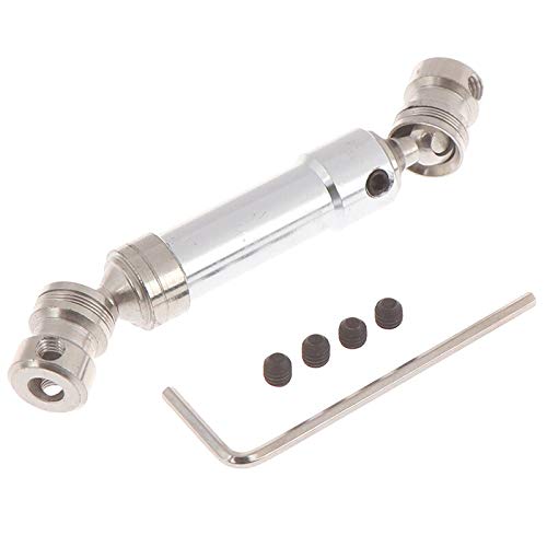 Replacement Part For 1 Set Metal Rear Drive Shaft CVD For 12428 12423 1/12 RC Car Crawler Short Course Truck 100% Brand - (Color: Silver) - color: Silver