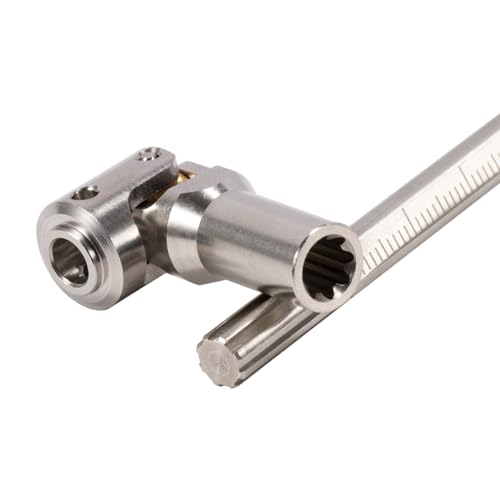 SCX10 Drive Shaft 2PCS SCX10 Driveshaft Stainless Steel Rear Front Driver Shaft 68-229mm Cut to Length for 1/10 RC Crawler LCG Rig Sportsy Scalers GSPEED Capra SCX10 Pro Element DIY SCX10 (Silver) - color: Silver