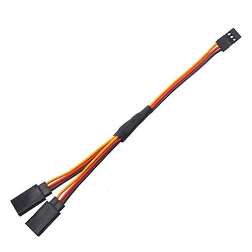 5PCS 150mm Servo Splitter Cable,1 Male to 2 Female JR Style Servo Y Harness Cables Extension Lead Wire for RC Cars Airplane Helicopter Drone