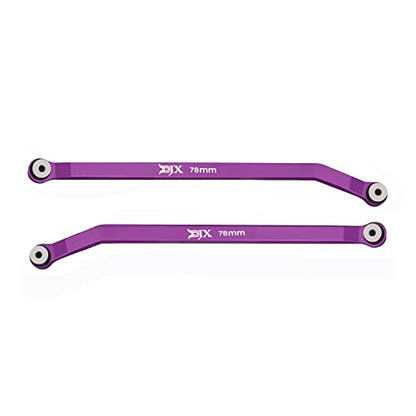 Aluminum High Clearance Chassis Links Set for Axial SCX24 Jeep JT Gladiator 1/24 RC Crawler Car(Purple) - color: Purple