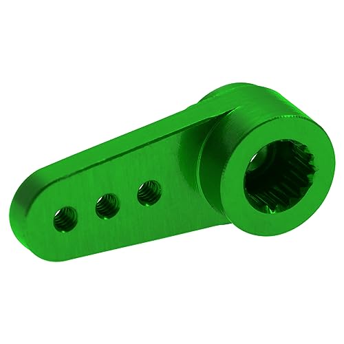 3Pack Aluminum 15T Servo Arm RC Mini Servo Horns Compatible with Emax ES08MA Servo Fit for Axial SCX24 1/24 RC Crawler (Green) - color: Green