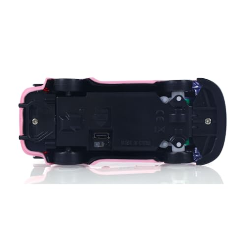 1/43 2.4G Radio Control Drift Car Racing Vehicles High Speed 15KM/H 4WD Mini Car Battery Lights RTR Gift Model for Ages 14+ - color: Light Pink