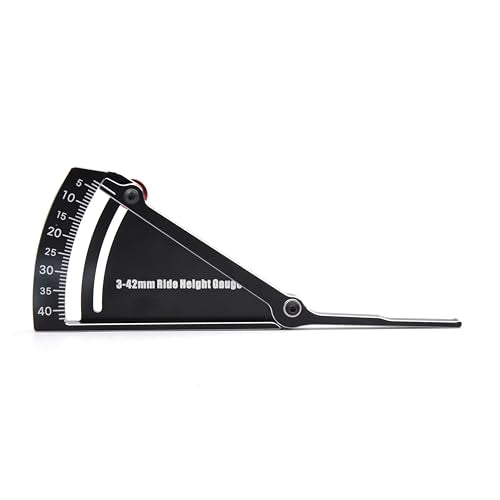 RC Car Ride Height Gauge Aluminum Height & Wheel Rim Camber | 3-42mm Adjustable Ruler