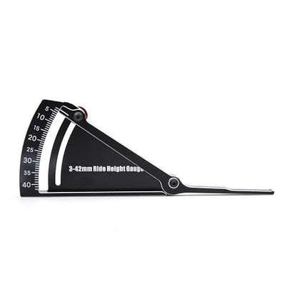RC Car Ride Height Gauge Aluminum Height & Wheel Rim Camber | 3-42mm Adjustable Ruler