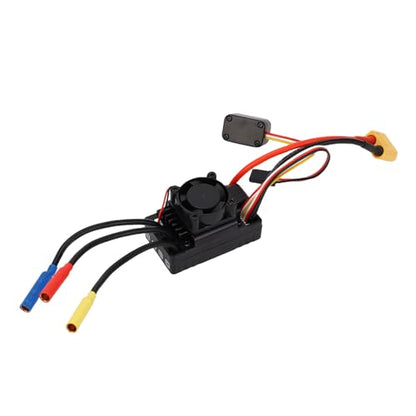 Kikumi Brushless ESC Replacement for Buggy 1:10 Off Road Off Road RC Electronic Speed Controller with Cooling Fan 60A