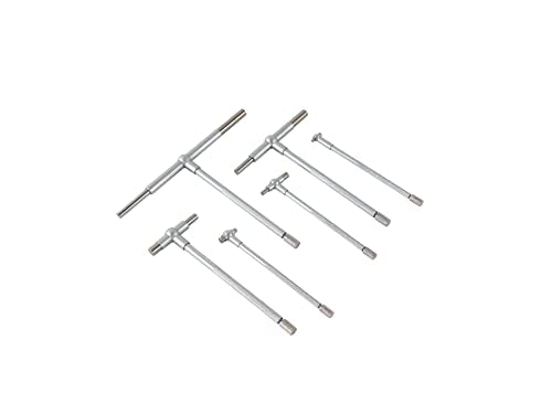 Beslands 6 Pc Telescoping Gage Set, T-Bore Hole Gauges, High Precision Telescopic Bore Gauge with a Portable Case(Range 5/16" - 6") - size: T-Gauges 5/16" to 6" with case