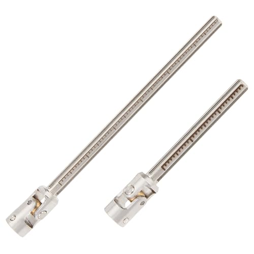 MEUS RACING SCX24 Driveshaft Cut to Length Driveshaft for 1/24 Axial SCX24 RC Crawler Car (Silver) - color: Silver